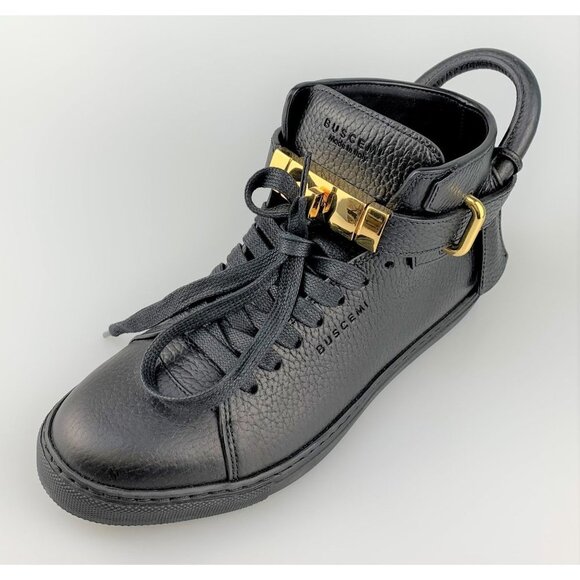 NIB Authentic BUSCEMI Women High-top Sneakers In black size 37/US 7 - Picture 1 of 9